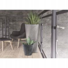 Prosperplast Tubus antracitový květináč z imitace betonu 40x37cm