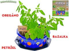 Grow&decorate vypěstuj si bylinky na pizzu - bylinky v PVC květináči s doplňky 6 +