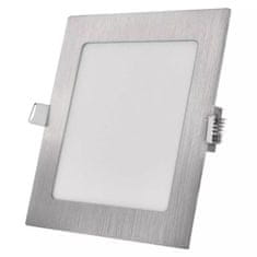 Emos Stříbrný vestavný LED panel hranatý 170 x 170mm 12,5W CCT Premium ZD2233