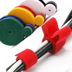 Organizér kabelů - suchý zip, šířka 15mm, délka 5m, černý