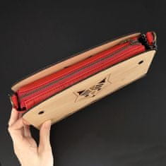 AMADEA Dřevěná kabelka červená - liška 25 cm