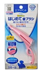 Japan Premium Anatomický zubní kartáček ze silikonu pro trénink dentální hygieny (růžový)