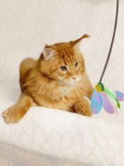Japan Premium Udička pro kočky v podobě ptáčka se stimulací tří instinktů lovce