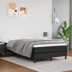 shumee Box spring postel s matrací černá 120x190 cm umělá kůže