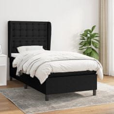 Greatstore Box spring postel s matrací černá 80 x 200 cm textil