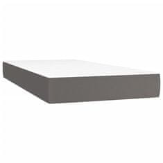 shumee Box spring postel s matrací šedá 120x190 cm umělá kůže