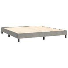 Petromila Box spring postel s matrací světle šedá 160x200 cm samet