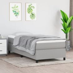 Petromila Box spring postel s matrací světle šedá 90x190 cm textil