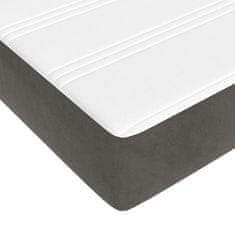 Petromila Box spring postel s matrací tmavě šedá 160x200 cm samet