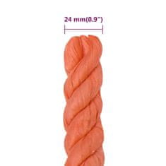 Greatstore Pracovní lano oranžové 24 mm 100 m polypropylen