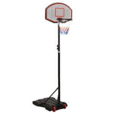 Greatstore Basketbalový koš černý 216–250 cm polyethylen