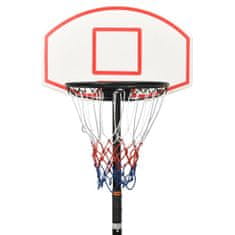 Greatstore Basketbalový koš bílý 216–250 cm polyethylen