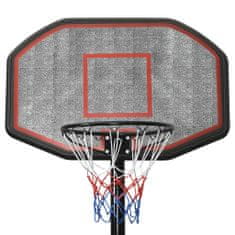 Greatstore Basketbalový koš černý 258–363 cm polyethylen