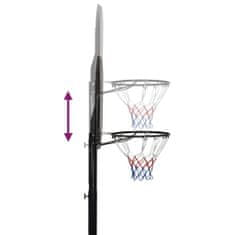 shumee Basketbalový koš černý 258–363 cm polyethylen