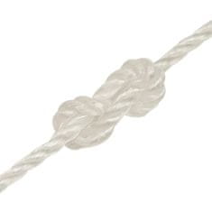 Greatstore Pracovní lano bílá 3 mm 50 m polypropylen