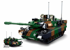 Sluban Army Model Bricks M38-B0839 Hlavní německý bitevní tank 2v1 M38-B0839