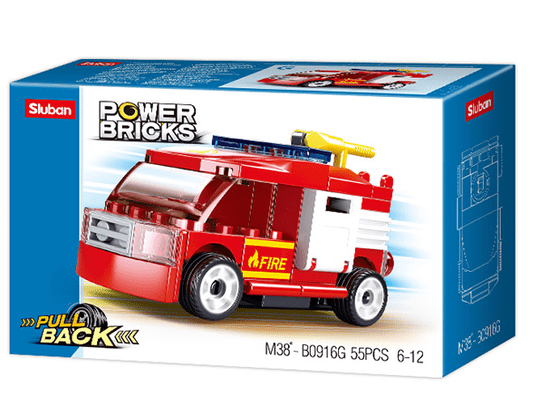 Sluban Power Bricks M38-B0916G Natahovací hasičské auto M38-B0916G