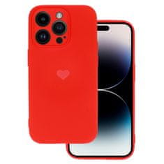 Vennus Kryt Vennus Heart Silicone pro Apple iPhone 14 Pro , design 1 , barva červená