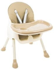 Kruzzel 12060 Dětská jídelní židlička 3 v 1 béžová14941