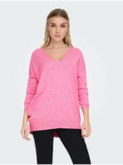 ONLY Růžový dámský lehký svetr ONLY Lely XS
