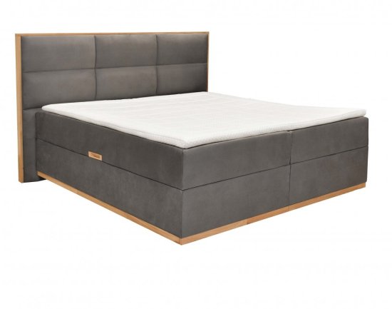 Matis Čalouněná postel MAGNUM - šedá 160 × 200 cm