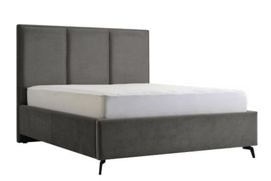 GMP Čalouněná postel CESTO - šedá 160 × 200 cm