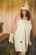 Sotra Čepice do sauny, krémová, 100% bavlna