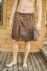 Sotra Kilt do sauny pánský 55×150 cm, hnědý, 100% bavlna