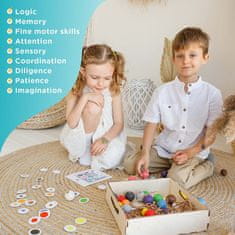Ulanik Montessori dřevěná hračka "Colourful Balls"