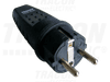 Tracon Electric Vidlice 230V 16A gumová zástrčka venkovní černá IP44 TICS-012G Tracon electric