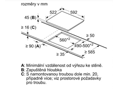 Bosch vestavná sklokeramická deska PKE611BB2E