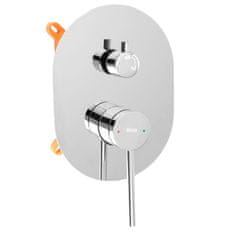 BPS-koupelny Sprchový komplet REA OVAL + BOX-BG s podomítkovou baterií, chrom