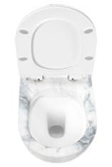 BPS-koupelny Závěsná WC mísa se SoftClose sedátkem REA CARLOS SLIM RIMLESS, matná žula