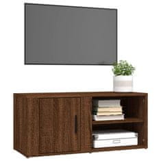 Greatstore TV skříňka hnědý dub 80 x 31,5 x 36 cm kompozitní dřevo