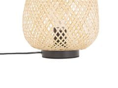 Beliani Bambusová stolní lampa světlé dřevo BOMU