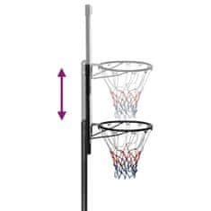 Vidaxl Basketbalový koš s průhlednou deskou 280–350 cm polykarbonát