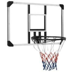shumee Basketbalový koš s průhlednou deskou 90x60x2,5 cm polykarbonát