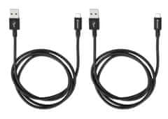 Verbatim Micro USB kabel 100cm + 100cm, SYNC + CHARGE černý