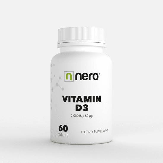 Nerodrinks Vitamín D3 2000 IU, 50μg 60 tablet / na 4 měsíce