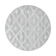 Ayyildiz Kusový koberec Pisa 4707 Grey kruh 80x80 (průměr) kruh