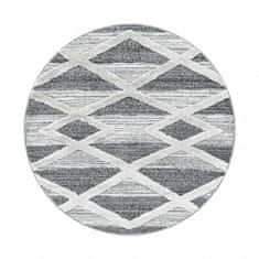 Ayyildiz Kusový koberec Pisa 4709 Grey kruh 80x80 (průměr) kruh
