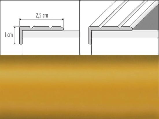Effector Přechodové lišty A31 - SAMOLEPÍCÍ šířka 2,5 x výška 1 x délka 90 cm - zlatá