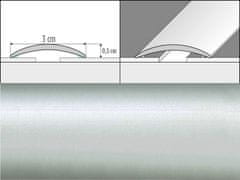 Effector Přechodové lišty A03 - SAMOLEPÍCÍ šířka 3 x výška 0,5 x délka 93 cm - stříbrná