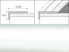 Effector Přechodové lišty A31 - SAMOLEPÍCÍ šířka 2,5 x výška 1 x délka 90 cm - bílá