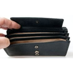 FLW Kasírka - černá klasická celokožená kasírtaška - peněženka pro servírky a číšníky