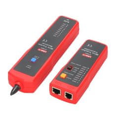 UNI-T Měřič - vyhledávač párů kabelů s testerem kabelů RJ-45 UT682 červený MIE0292