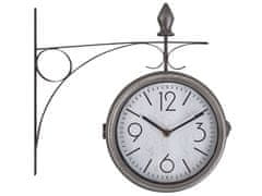 Beliani Nástěnné hodiny ø 22 cm stříbřitě bílé ROMONT