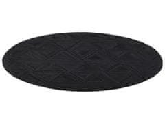 Beliani Kulatý koberec z hovězí kůže 140 cm černý KASAR