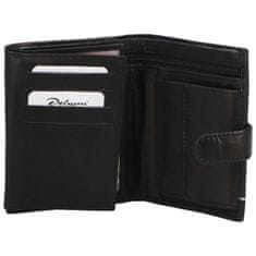 Diviley Trendová pánská kožená peněženka Figo, černá - bílá