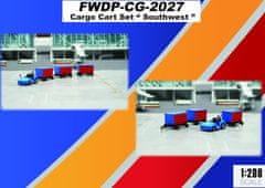 JC Wings Letištní příslušenství - Cargo Cart Set, Southwest, 1/200